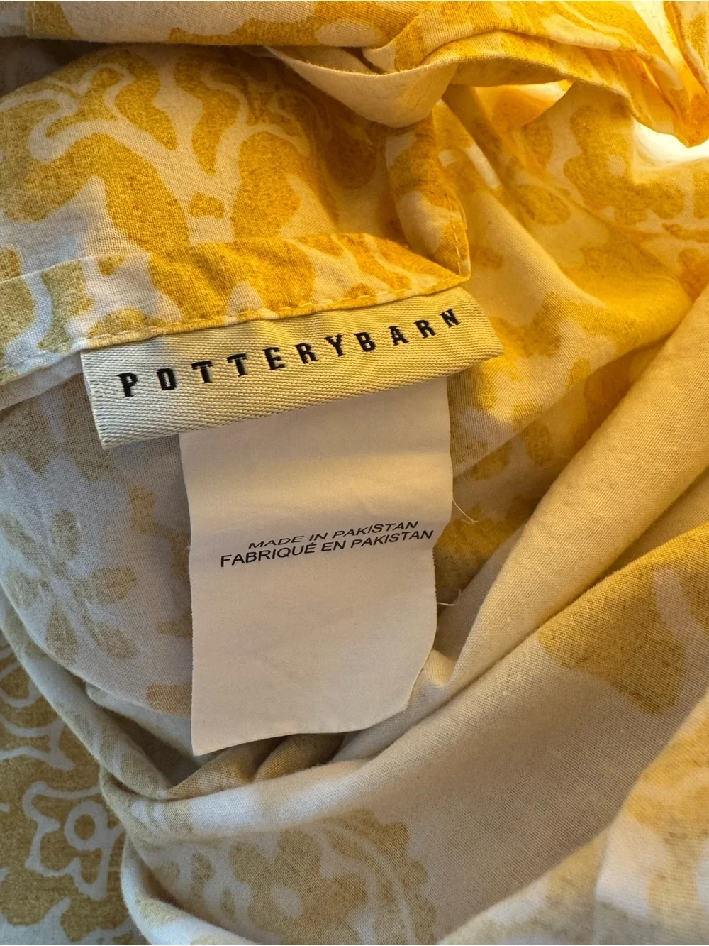 POTTERY BARN Lucianna Medallion Duvet Cover Full/Queen 92” x 88”~ Ivory Yellow